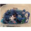 Image 4 : Assorted “Blue” Christmas Lot – Balls, Ribbon, Snowflakes, etc.
