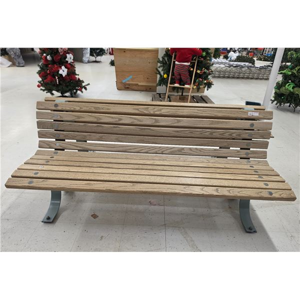 Double Wood Bench