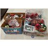 Image 1 : Large Lot of Christmas Tree Ornaments, Ribbons, etc.
