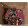 Image 4 : Lot of Christmas Ribbon, Bows, Tree Skirt, etc.