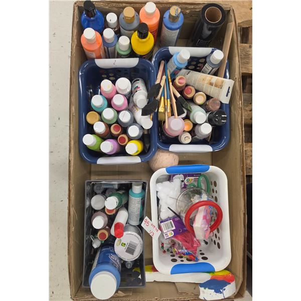 Box of Craft Paint, etc.