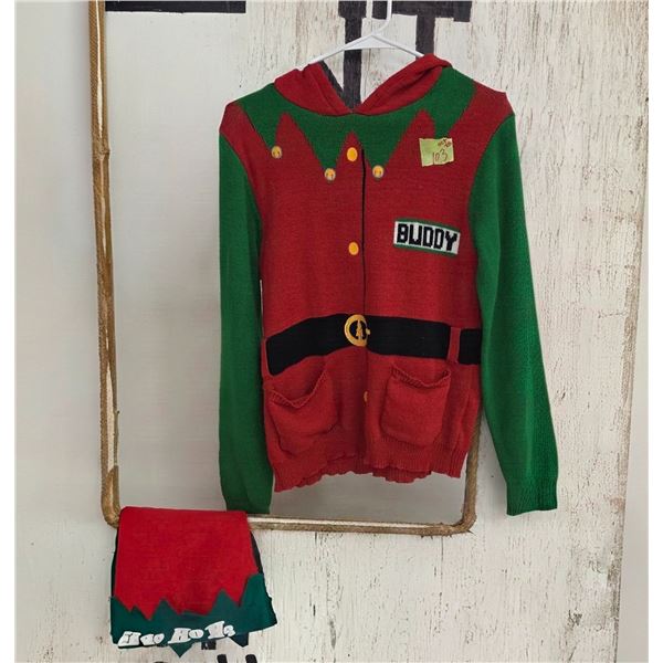 Buddy the Elf Sweater & Hat – Size L