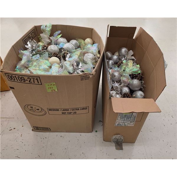 (2) Boxes of Christmas Decorations