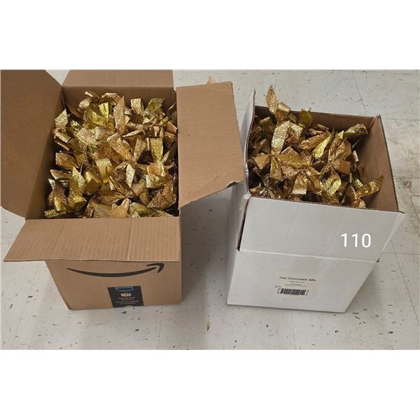 Lot of Gold Coloured Bows