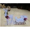 Image 1 : Light-Up 4’ Tall Reindeer w/ Sleigh