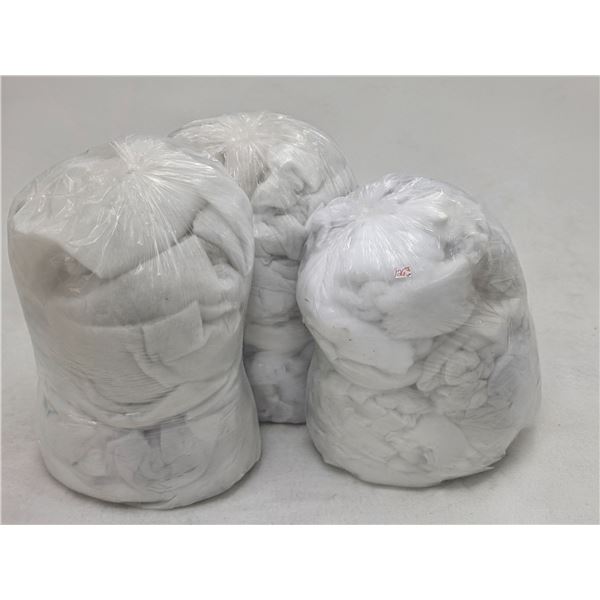 Bulk Lot of White Polyester Fiberfill / Quilt Batting Scraps (?) / Stuffing