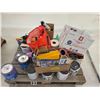 Image 1 : Pallet Lot of Paint, Painting Supplies, Hardware, etc.