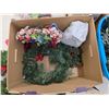 Image 3 : Lot of Christmas Décor - Wreaths, Garlands, Stocking, etc.