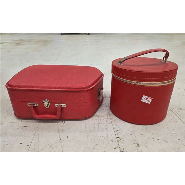 Vintage Hat Box & Suitcase