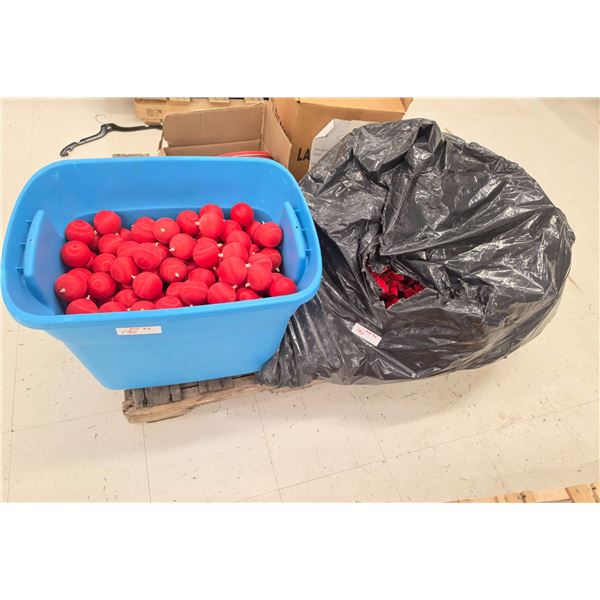 Lot of Red Christmas Balls & Bows