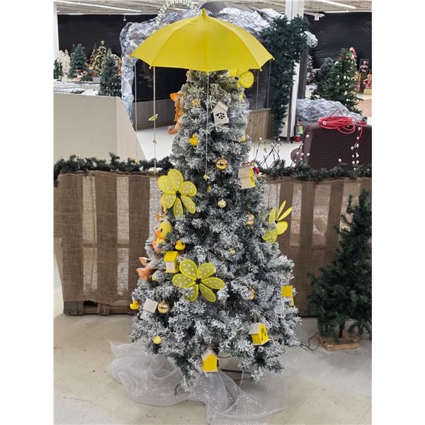 6’ Decorated Christmas Tree – Yellow