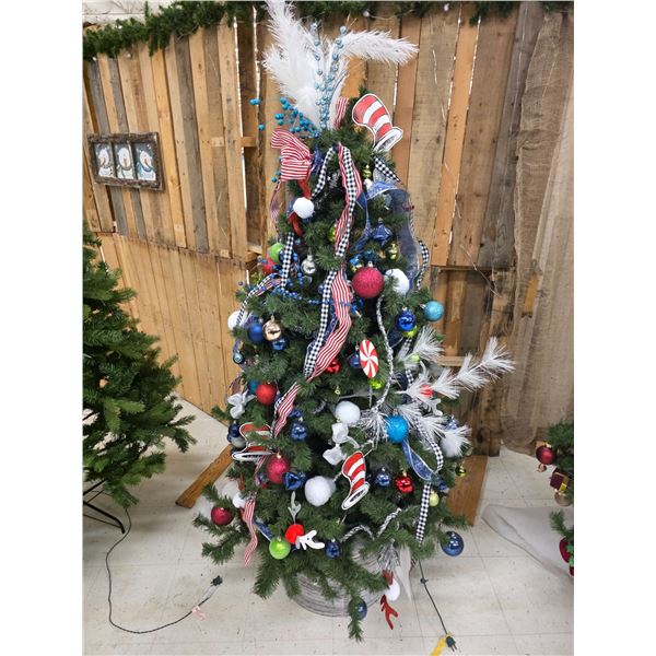6’ Decorated Christmas Tree – Dr. Suess/Cat in the Hat