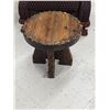 Image 2 : Upholstered Chair and Wood Stool
