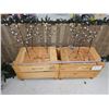 Image 1 : (2) Wood Shipping Crates w/ Christmas Branch/Tree Décor