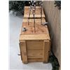 Image 3 : (2) Wood Shipping Crates w/ Christmas Branch/Tree Décor