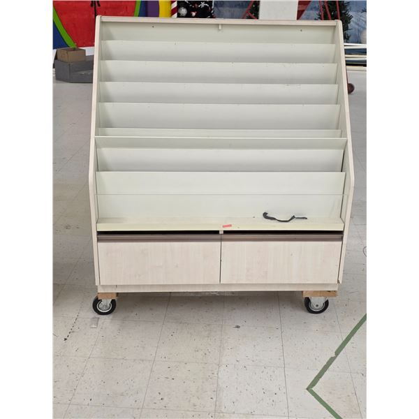 Magazine/Book Rack on Wheels – 4’x 2’x 5’