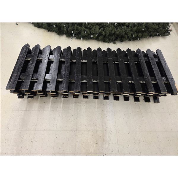 (8) Black Picket Fence Panels – 8’ x 3’