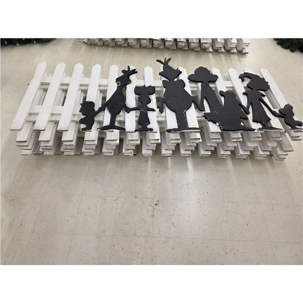 (8) White Picket Fence Panels (as Pictured) – 8’ x 3’