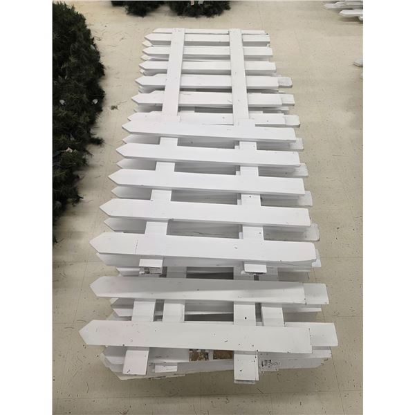 (6) White Picket Fence Panels  – 8’ x 4’