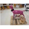 Image 3 : Pink Cement Deer Statue – 4’ Tall