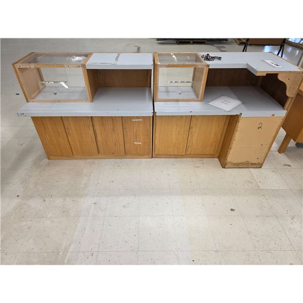 (2) Wooden Counters (comes with one key)