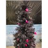 Image 3 : 6’ Black Christmas Tree w/ Pink Lights – Working