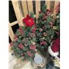 Image 5 : (4) Mini Christmas Trees w/ 32” Santa