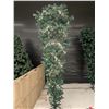 Image 2 : Upside-Down Christmas Tree w/ Lights (White) – 8’ Tall