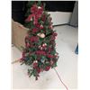 Image 1 : 5’ Decorated Christmas Tree w/ Lights – Red Plaid