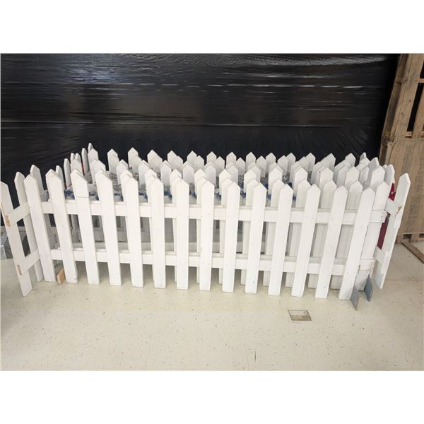 (7) White Picket Fence Panels – 8’ x 3’