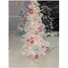 Image 2 : Pink and White 6’ Decorated Christmas Tree w/ Lights