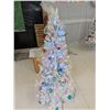 Image 1 : 6’ White Decorated Christmas Tree w/ Lights