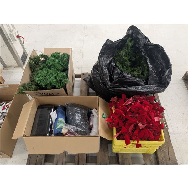 Christmas Pallet Lot – Bows, Garlands, etc.