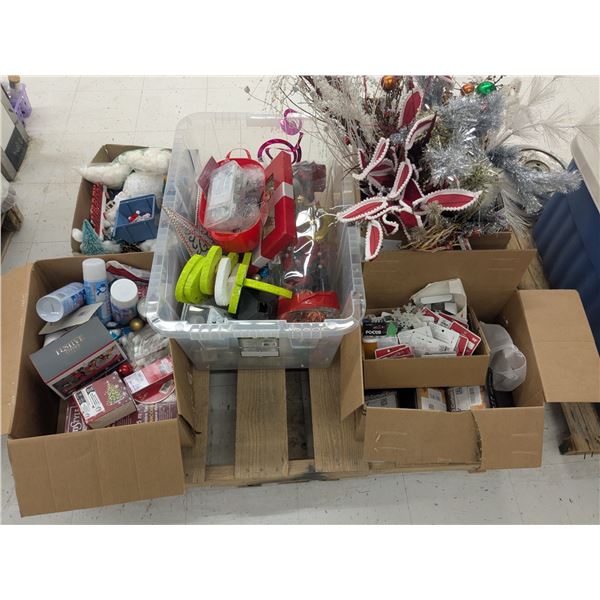 Pallet of Assorted Christmas Items, etc.