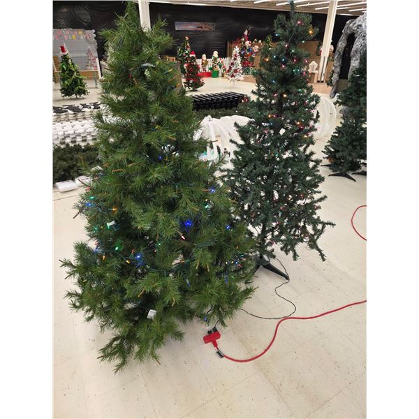 (2) 6’ Christmas Trees w/ Lights