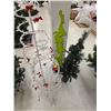 Image 1 : (2) Christmas Tree Decor – White Wire w/ Lights, Small Decorated Evergreen