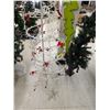 Image 2 : (2) Christmas Tree Decor – White Wire w/ Lights, Small Decorated Evergreen