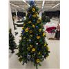 Image 1 : 6’ Decorated Christmas Tree – Blue w/ Yellow Flowers