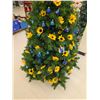 Image 3 : 6’ Decorated Christmas Tree – Blue w/ Yellow Flowers