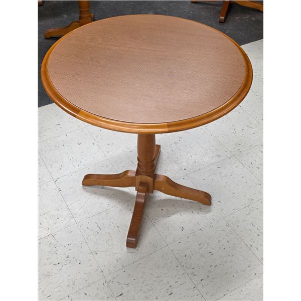 Round Wood Table – 30”x 30”H – Condition may Vary