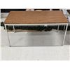 Image 1 : Wooden Table w/ Metal Legs – 60”x 30”x 30”H