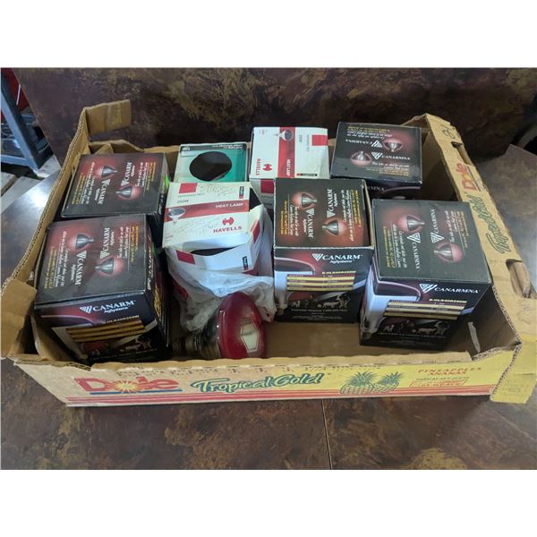 (9) NEW & Like New Heat Lamp Bulbs