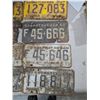 Image 2 : (4) Pairs Vintage Saskatchewan License Plates (1959,1960,1967)