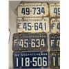 Image 3 : (4) Pairs Vintage Saskatchewan License Plates (1961,1962)