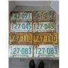 Image 1 : (4) Pairs Vintage Saskatchewan License Plates (1966,1967,1968)