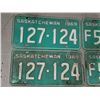 Image 3 : (2) Pairs Vintage Saskatchewan License Plates (1969)