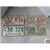 Image 1 : (2) Pairs Vintage Saskatchewan License Plates (1973,1974)