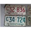 Image 3 : (2) Pairs Vintage Saskatchewan License Plates (1973,1974)