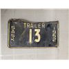 Image 1 : 1952 Saskatchewan Trailer Plate #13
