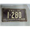 Image 1 : 1954 Saskatchewan Trailer Plate #1-280